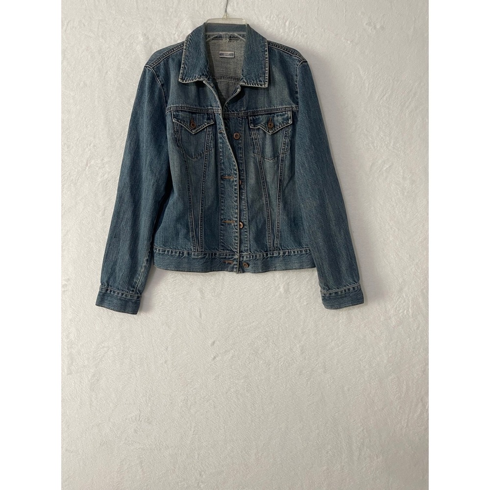 Gap Vintage Denim Trucker Jacket Womens Medium Blue Button Up Cotton Y2K